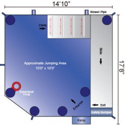 Sunset20Jump20House20Combo20JC403 20dimensions 1680797436 Sunset Jump House Combo (JC403)