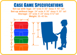 Case Game Dimensions 1724873375 Horse shoe toss crazy compact (GS200W18)