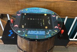 whiskey20arcade20top 1733775311 Whiskey Barrel Arcade Cocktail Table for 1 or 2 player - 60